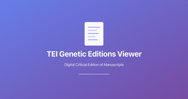 TEI Genetic Editions Viewer