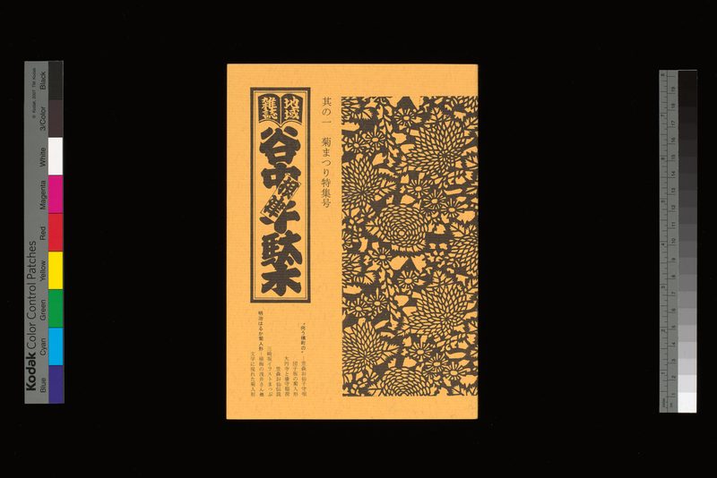 表紙／菊模様の浴衣柄