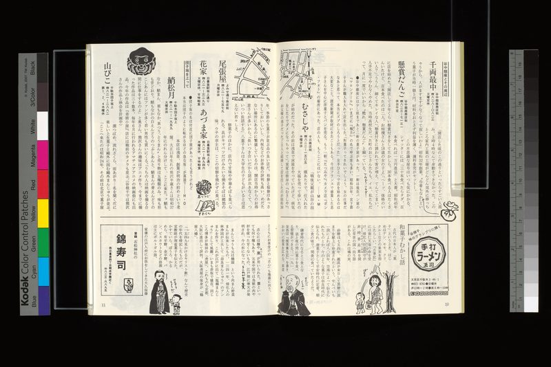 谷中銀座とその周辺−千両最中、懸賞だんご、むさしや、尾張屋、花家、あづま家