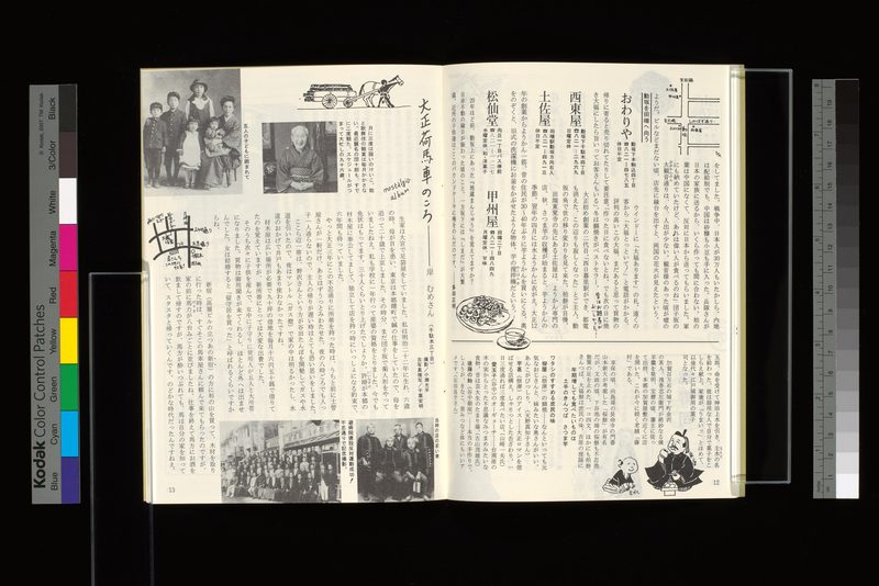 動坂を田端へ向う−おわりや、西東屋、土佐屋、松仙堂、甲州屋