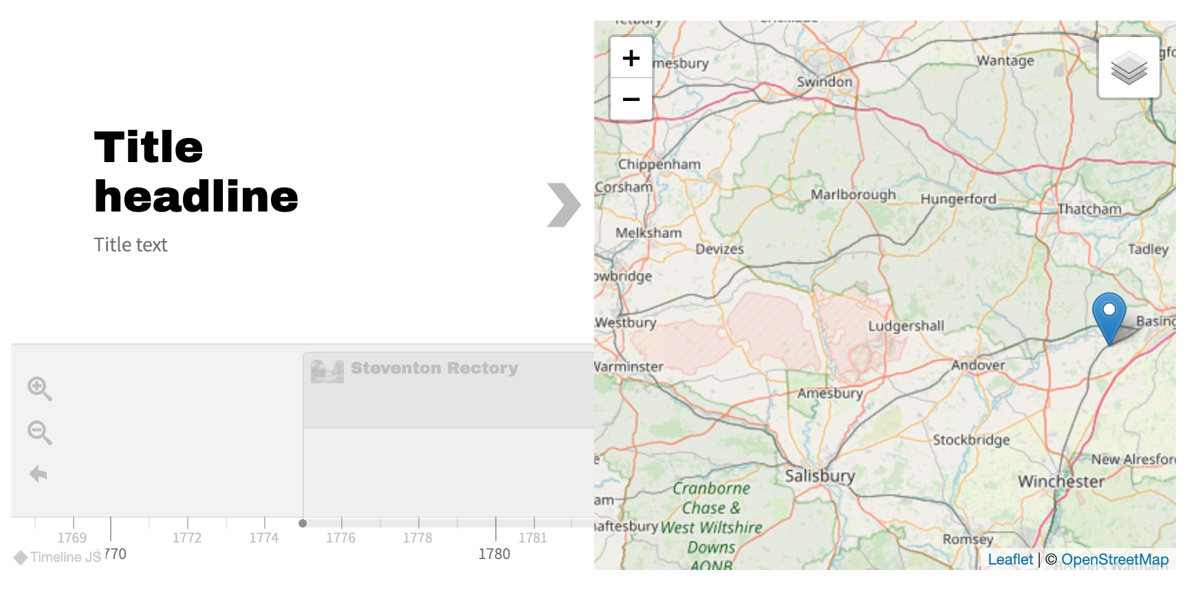 Map with timeline