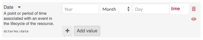 Empty timestamp fields, for property Date